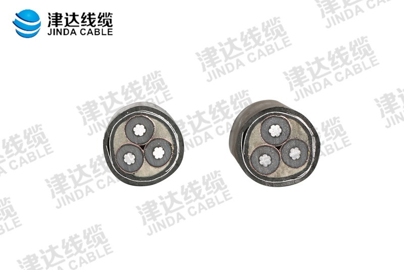 YJLV22 鋁芯鋼帶鎧裝交聯(lián)聚乙烯絕緣聚氯乙烯護(hù)套電力電纜 3*35㎡