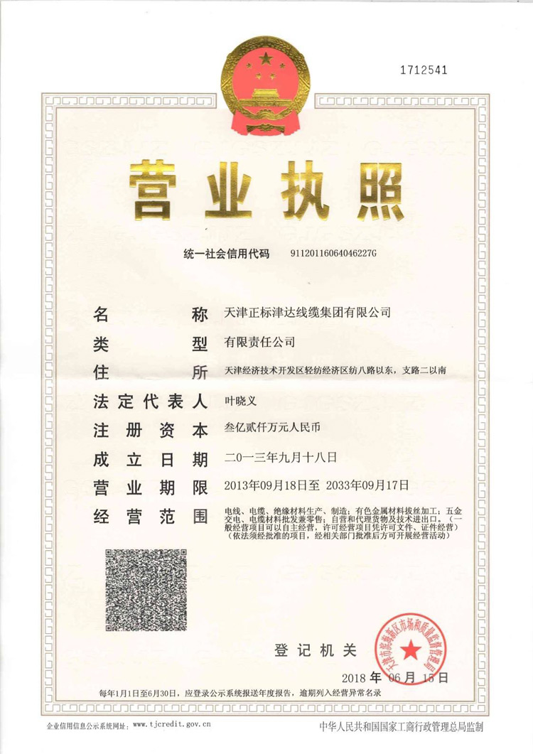 天津正標津達線纜集團有限公司