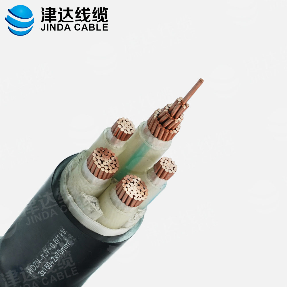WDZN-YJY3*150+2*70銅芯交聯聚乙烯絕緣聚烯烴護套無鹵低煙阻燃耐火電力電纜
