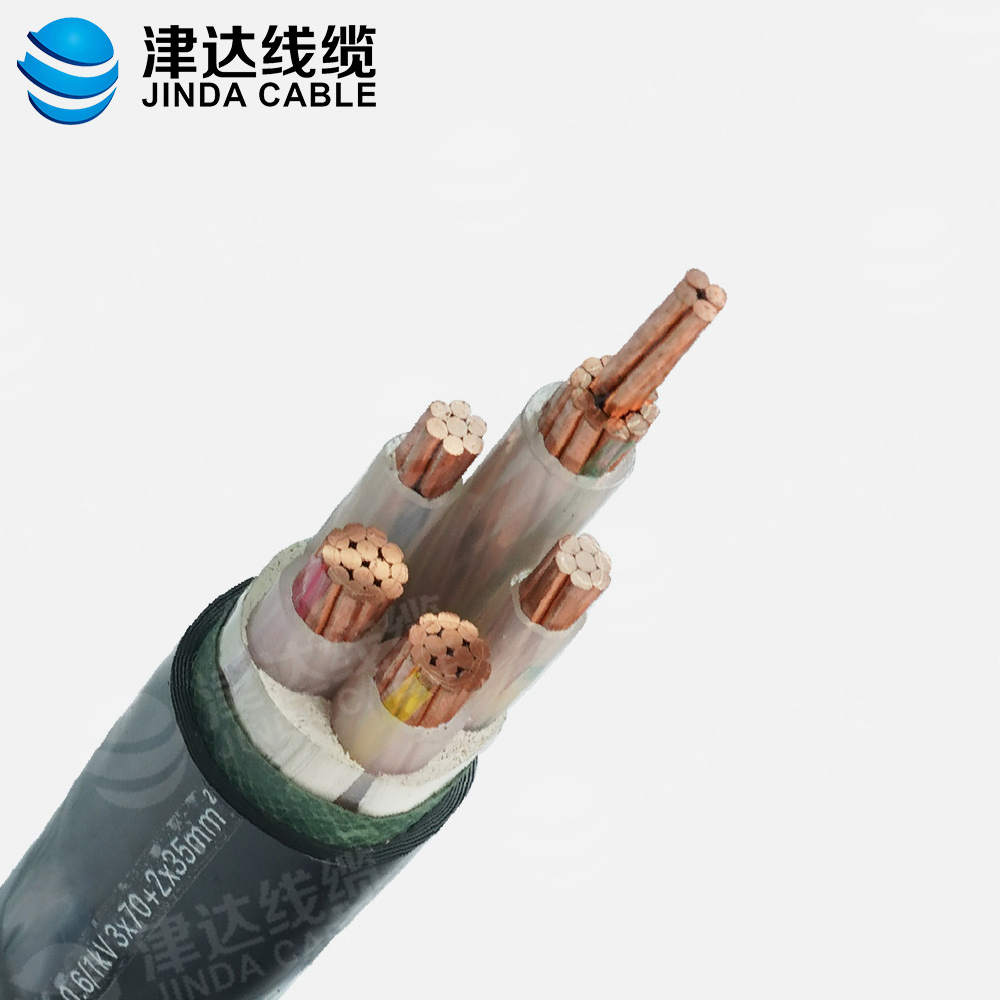 ZC-YJV 3*70+2*35銅芯交聯聚乙烯絕緣聚氯乙烯護套阻燃C類電力電纜